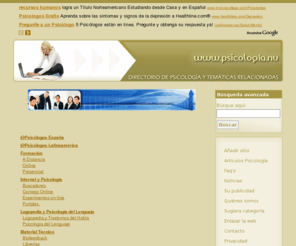 psicologia.nu: Directorio web buscador de psicología y temas relacionados
Directorio web y buscador de psicología psicologia.