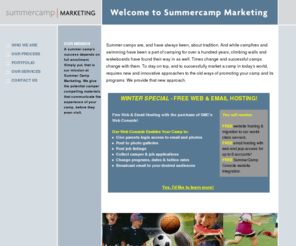 summercampmarketing.net: SummerCamp Marketing - Developers of Compelling Materials to Communicate the Experience of Your Camp.
SummerCamp Marketing - Developers of Compelling Materials to Communicate the Experience of Your Camp. 