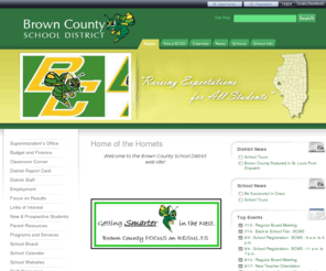 bchornets.com: Welcome to the Brown County School District Website :: Home of the Hornets
Brown County School District