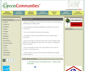 ecomortgages.com: Green Communities
Residential green communities in the united states. Green construction news updates.