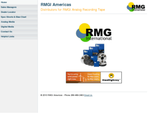 rmgi-usa.com: RMGI Americas - Distributors of Analog Recording Tape
RMGI North American Web Site