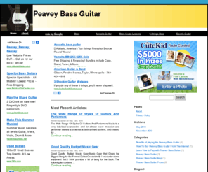 peaveybassguitar.net: Peavey Bass Guitar
Peavey Bass Guitar is best musical instruments and audio equipment.To begin playing with the Peavey Bass Guitar, it is best to refer to film recordings and audio clips to learn a thing or two first.