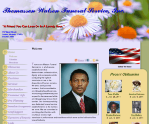 thomassonwatson.com: Thomasson Watson Funeral Service, Inc. : Louisa, Virginia (VA)
Thomasson Watson Funeral Service, Inc. : 