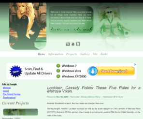 katiecassidyweb.com: Katie Cassidy Web • Melrose Place, Supernatural, Harper's Island
The #1 fansite dedicated to Katie Cassidy! Melrose Place, Supernatural, Harper's Island.