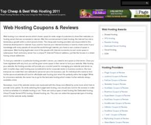 1-cheap-web-hosting.net: Top Cheap & Best Web Hosting 2011
Discount Hosting Price for shared,vps,dedicated hosting. Find cheapest and best hosting provider to host your site,blogs and forums.