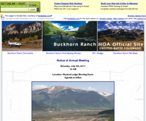buckhornhoa.com: Buckhorn Ranch Homeowners Web Site - Crested Butte CO
