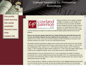 cowlandpaterson.com: Cowland Paterson & Co, Professional Accountants
Welcome to the firm of Cowland Paterson & Co, Professional Accountants