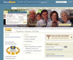 docubank.com: DocuBank - Immediate Access to Healthcare Directives & Emergency Medical Information — Anywhere, Anytime, 24/7/365
