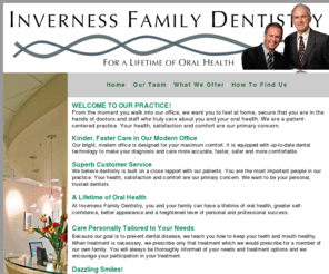 invernessdentistry.com: Inverness Family Dentistry in Southeast Denver
Inverness family dentistry specializes in disease prevention, restorative
dentistry and cosmetic dentistry. We serve adults, families, and
business people living and working in Englewood, Inverness and Littleton. 