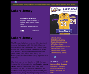 lakersjersey.net: Lakers Jersey, Kobe Bryant 24, authentic
Lakers Jersey is your hot spot for Lakers basketball jersey reviews and team news including the lives of the players including Kobe Bryants 24 jersey, magic johnson, james worthy and lamar odom. We review the authentic and the replica Los Angeles Jersey
