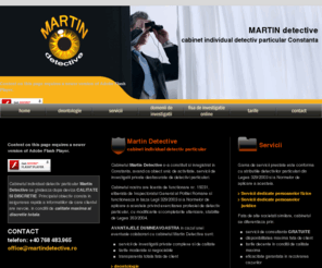 martindetective.ro: Detectiv particular Constanta - Martin Detective
Cabinetul individual detectiv particular Martin Detective, servicii de investigatie pentru persoane fizice si juridice in Constanta, in Romania si in strainatate