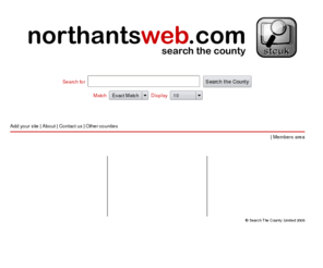 northantsweb.com: northsantsweb.com - Search northamptonshire
If its on the web and in northamptonshire you will find it here on northantsweb.com.