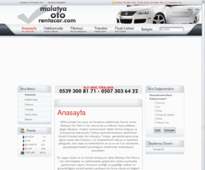 malatyaotorentacar.com: Malatya Oto Rent A Car | Malatya Oto / Araç Kiralama - Anasayfa
Malatya Oto Rent A Car | Uygun Fiyatlara Her Marka Aracımızla Hizmetinizdeyiz ...