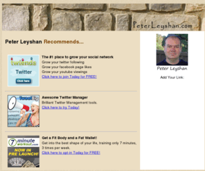 peterleyshan.com: Peter Leyshan Recommends
Peter Leyshan Recommends
