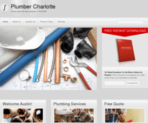 plumbercharlotte.org: Plumber Charlotte - Find the Best Charlotte Plumber and Avoid Getting Ripped Off!
We share important information you should be aware of before hiring a local plumber. Charlotte, North Carolina has many plumbers to choose from, but picking the most suitable for you may be a challenge. Let us help.