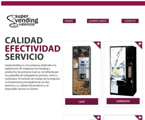 supervendingvalencia.com: Supervending Valencia - Calidad, efectividad y servicio
Supervending es una empresa valenciana dedicada a la explotacin de mquinas de vending.