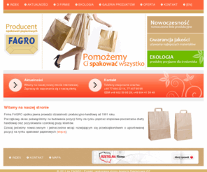fagro.com.pl: FAGRO - opakowania papierowe
FAGRO Krapkowice - opakowania papierowe
