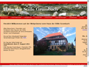 andreas-goetze.net: Haus der Stille Grumbach
Willkommen auf der Webseite des Hauses der Stille Grumbach