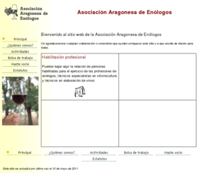 enologosaragon.org: Asociación Aragonesa de Enólgos
Página web de la Asociación Aragonesa de Enólogos