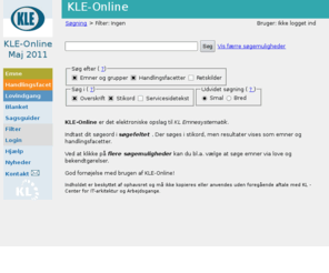 kle-online.dk: KLE-Online - 
		Søgning
