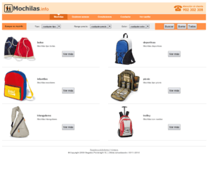 mochilas.info: Mochilas: Mochilas publicitarias y promocionales.
Mochilas publicitarias y promocionales. Venta por Internet. 