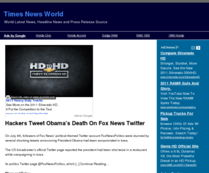 timesnewsworld.com: Online News Magazine | Todays News - Times News World
World Latest News, Headline News and Press Release Source