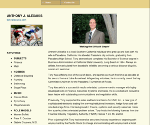 alexakis.org: Anthony J. Alexakis
Anthony J. Alexakis