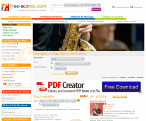 free-scores.com: Free-scores.com : Mondial de la Partition Gratuite (Partitions Gratuites PDF, MIDI et MP3)
Partitions gratuites, free music scores, partituras gratis. For all music instruments (PDF, gif, jpg, tif) .