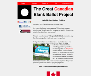 rejecttheelection.ca: Reject the Election!
Reject the Election