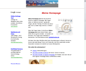 eigene-homepage.info: eigene-homepage.info und meine-homepage.com
eigene-homepage.info und meine-homepage.com