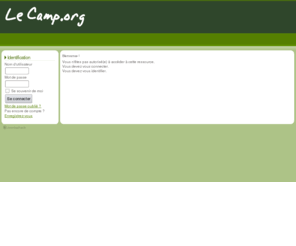 le-camp.org: Le Camp
Joomla - le portail dynamique de gestion de contenu