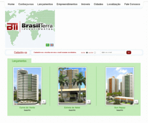 brazilterrainvestimentos.com: Brasil Terra Investimentos - venda, imóveis, apartamentos, empreendimentos, casas, terrenos, praias, Natal/RN, João Pessoa, Florianópolis, Goiás, Forteleza
BLI - Brasil Terra Investimentos é uma imobiliária com foca na venda de empreendimentos, terrenos, casas e apartamentos no Brasil. 