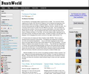 buntsworld.com: Bunts World
BuntsWorld is a community website for Bunts, developed and maintained by a team of Bunts with an objective of providing a meeting place for the Bunts community worldwide.