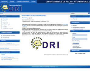 die.ro: departamentul de Relatii Internationale
DRI - Departamentul de Relatii Internationale - Administrare SITE