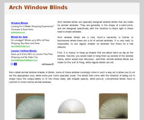 archwindowblinds.com: Arch Window Blinds | Arched Window Blinds and Treatments
Arch Window Blinds - Find a variety of sizes, shapes, colors and prices for arched window blinds, treatments, and coverings.