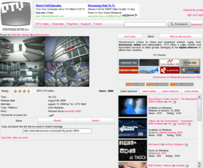 demoscene.tv: DTV :: All the demoscene on a web TV !
Demoscene.tv strives to share and broadcast artwork urging from demoscene artists and stakeholders...