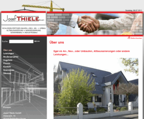 thiele-bauunternehmung.com: Thiele Bau Neubau Hausbau Sanierung Salzkotten Josef Thiele
Bauunternehmen Josef Thiele-Spezialist energetischer Baumaßnahmen und Altbausanierungen.