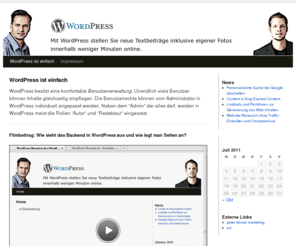 wordpress-muenster.com: WordPress ist einfach » WordPress-Muenster.de
Informationen zum Einsatz von WordPress als Redaktionssystem von w3-Agentur und Peter Körner Marketing aus Münster.