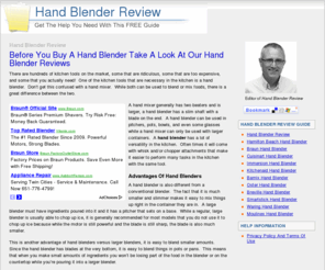 handblenderreview.com: Hand Blender Review | Immersion Hand Blender | Cuisinart Hand Blender | Hand Blenders
Find The Best Hand Blender For Your Kitchen With Our Hand Blender Reviews