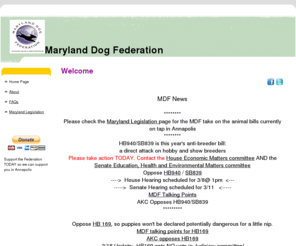 marylanddogfederation.com: Maryland Dog Federation
Home Page