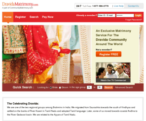 dravidamatrimony.com: Dravida Matrimony, Matrimonial, CommunityMatrimony.com
Dravida Matrimony, Find Lakhs of Dravida Brides & Grooms on dravidamatrimony.com, a part of CommunityMatrimony  Join FREE