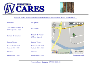 ferreteriacares.com: Ferreteria Cares
Almacen y suministros de Ferreteria Cares