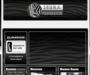 zebraeventos.com: Zebra Producciones | Lo mejor para tus Eventos | Toldos - Estrados - Pasarelas - Buffet - Menaje - Bares - Zona Lounge - Sillas - Mesas
Zebra Producciones | Lo mejor para tus Eventos | Toldos - Sillas - Mesas - Escenarios - Pasarelas - Puff - Estructuras - Bares