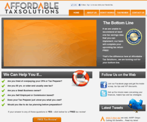 knoxtaxpros.com: Affordable Tax Solutions, LLC | Tax Preparation + Tax Planning | Serving the tax needs for the Knoxville metropolitan area and Eastern Tennessee
Affordable Tax Solutions, LLC was established to reduce and eliminate unnecessary taxes for individuals and small business owners in the state of Tennessee. Our primary mission is to provide retirement aged Tennessee residents as well as small business owners with innovative tax reduction solutions through the implementation of proactive tax planning. We accomplish this mission by offering our clients access to one of the premier professional tax planning firms in America that takes a unique approach to controlling personal tax liability.