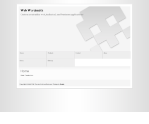 webwordsmith.net: Web Wordsmith - Custom content for web, technical, and business applications
Custom content for web, technical, and business applications