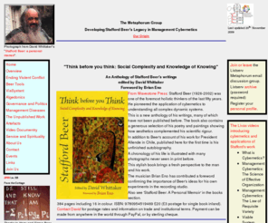 metaphorum.org: The Metaphorum Group
Web site of MetaPhorum Group, the International learned society and professional body promoting the pure and applied Management Cybernetics of Stafford Beer