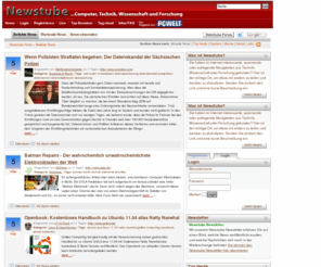 newstube.de: Newstube / Beliebte News
Newstube - Nachrichten aus den Bereichen Computer, Technik, Wissenschaft und Forschung