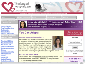 thinkingaboutadopting.com: Thinking of Adopting
Learn about adopting children internationally through sharing with others and learning from the experts