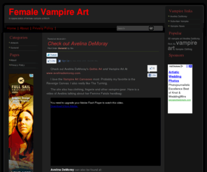 femalevampireart.com: Female Vampire Art, Vampire Artwork!
In appreciation of female vampire artwork everywhere!  Female Vampire Art brings you the best known female vampire artwork known to exist...