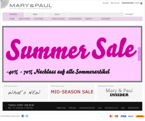 maryandpaul.net: MARYANDPAUL.de | die besten Designer 24h online shoppen
Mary & Paul - die online Boutique mit den besten Designerstücken, der besten internationalen Designer, 24h Genuss shoppen. Ob Kleider oder Mäntel. Stiefel, Pumps oder Sneakers, Anzüge oder Hemden und Krawatten, wir haben für jeden Anlass das passende Outfit.